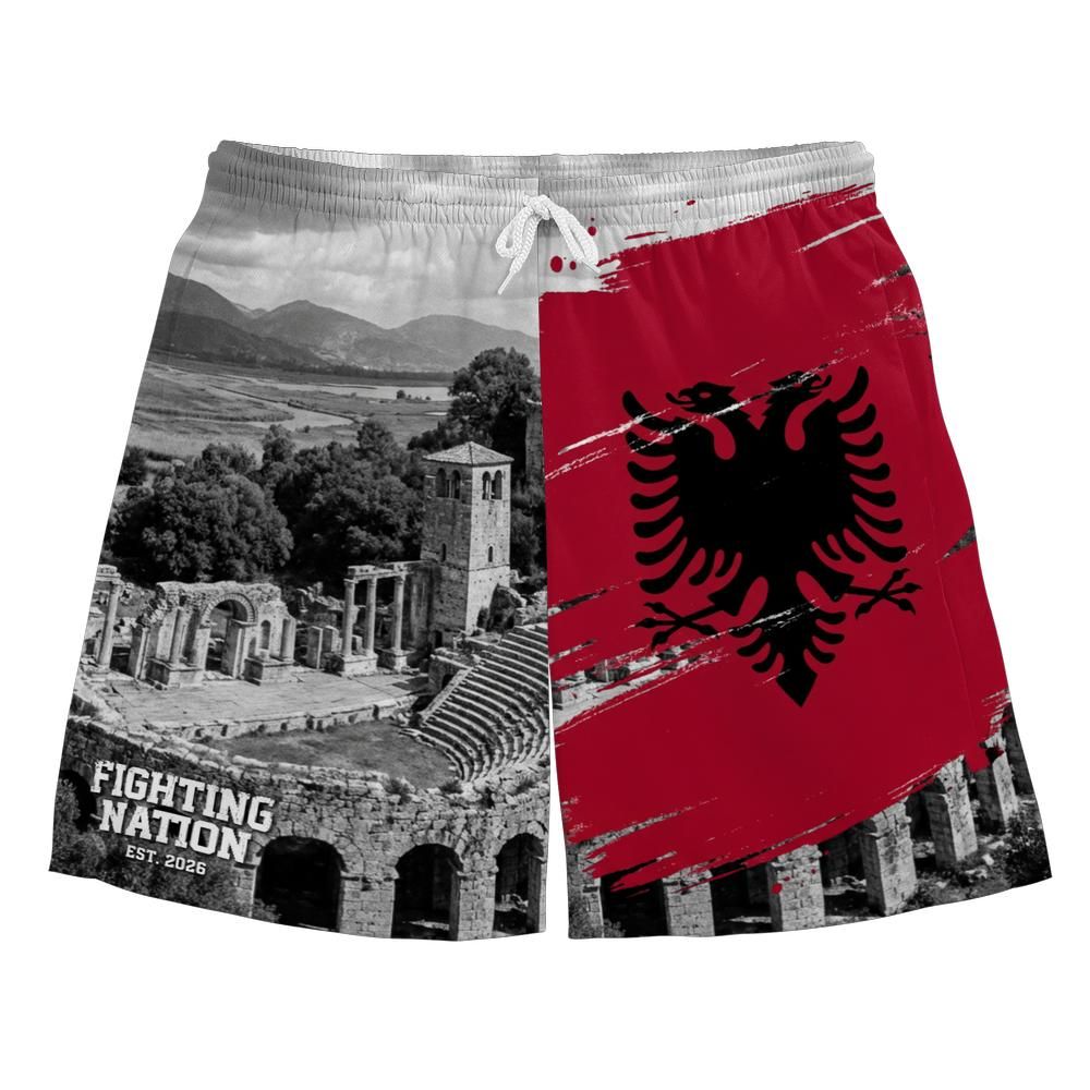 Fighting Nation Sport Shorts Albania